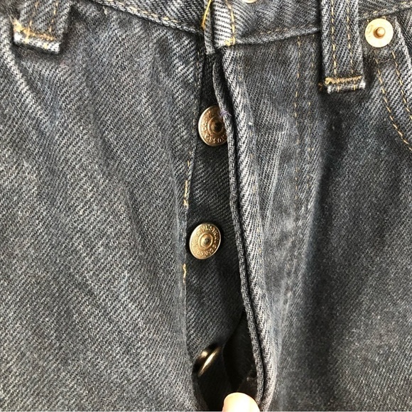 VINTAGE Black Levi’s Wedgie Red E Label Button Fly Straight Leg size 24 - Picture 2 of 13